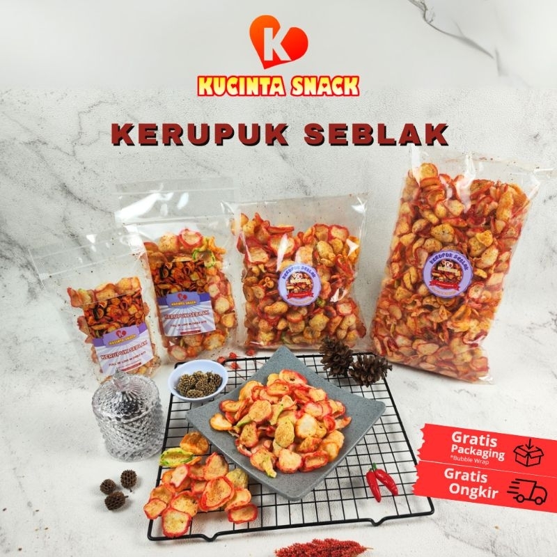 

Kerupuk Seblak Kering Daun Jeruk Pedas Kemasan 500 gram, 1 Kg Cemilan Gurih By Kucinta Snack