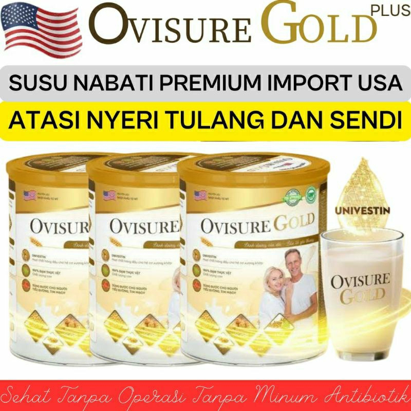 

Paket 3 Kaleng OVISURE GOLD Susu Nabati Premium Atasi Nyeri Tulang dan Sendi Terlaris di Indonesia Resmi Bpom