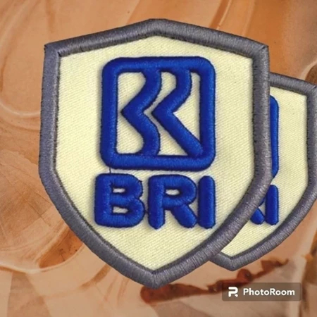 

Bordir logo BRI timbul bagus dan rapih emblem accecoris