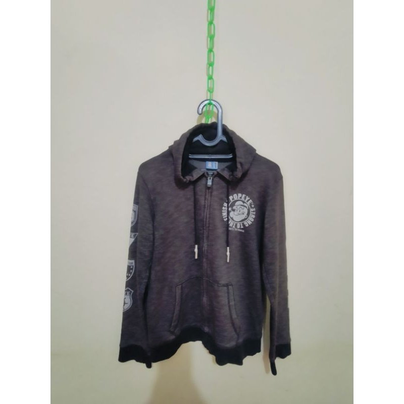 Hoodie ziper popeye full tag abu second prelove