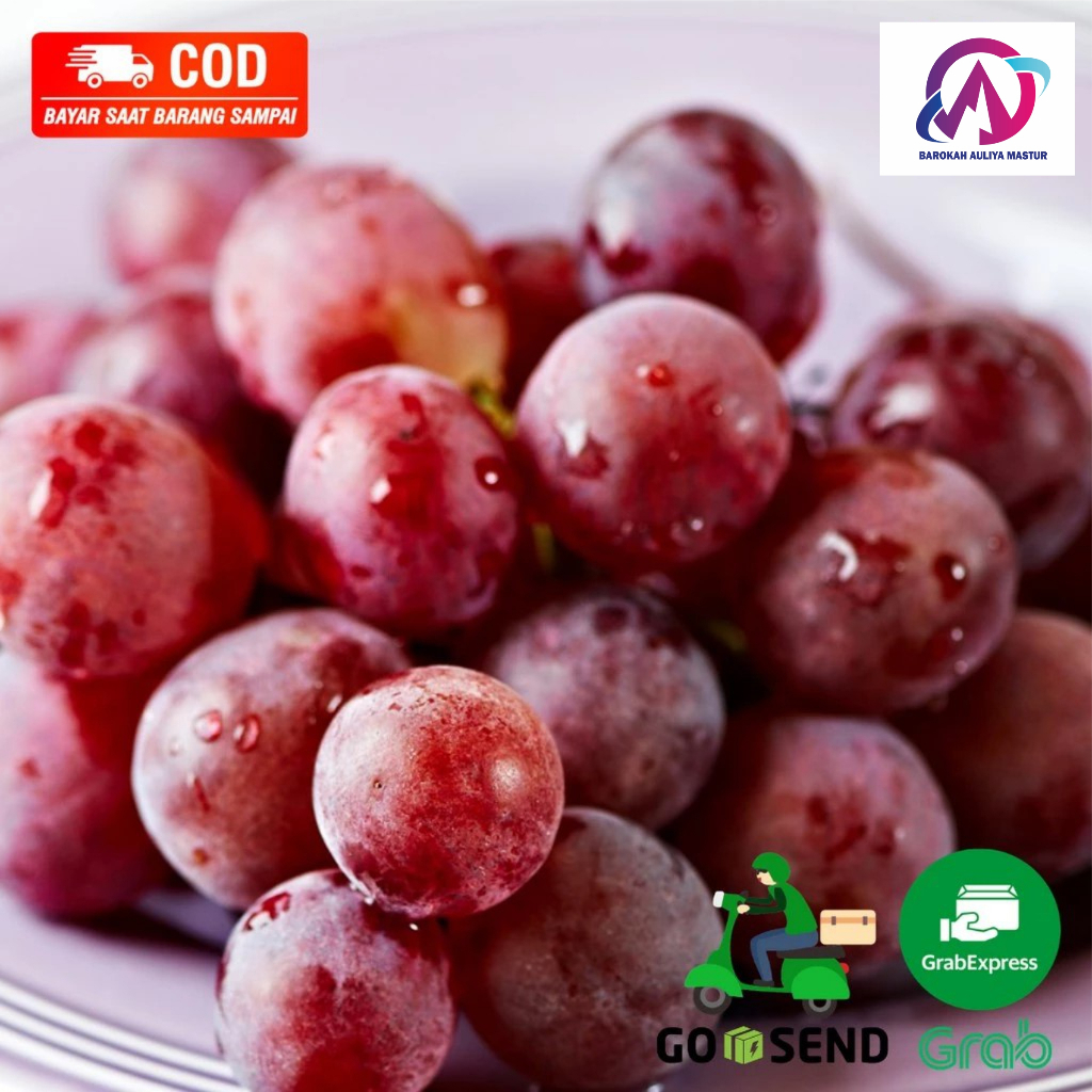 

KIRIM INSTAN Buah Segar Anggur Merah Import Premium 250gr Murah BAM Olshop Padang