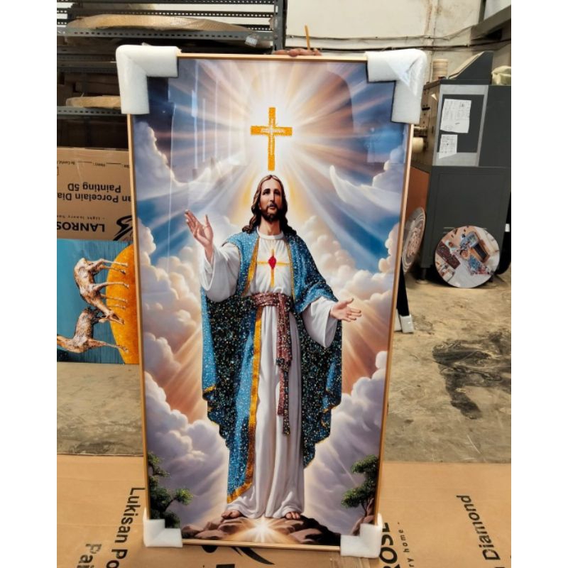 Lukisan Porcelain Diamond 5D Gambar tuhan Yesus Kristus