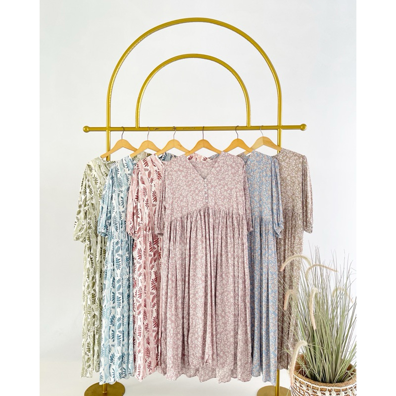 Midi Yulia Kancing | Daster Midi | Daster Busui | Daster