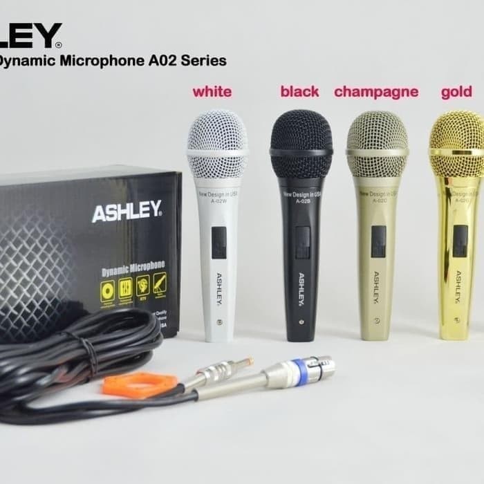 Ashley A02C Microphone Dynamic Kabel Mic Cable A02 C / A 02C / A 02 C