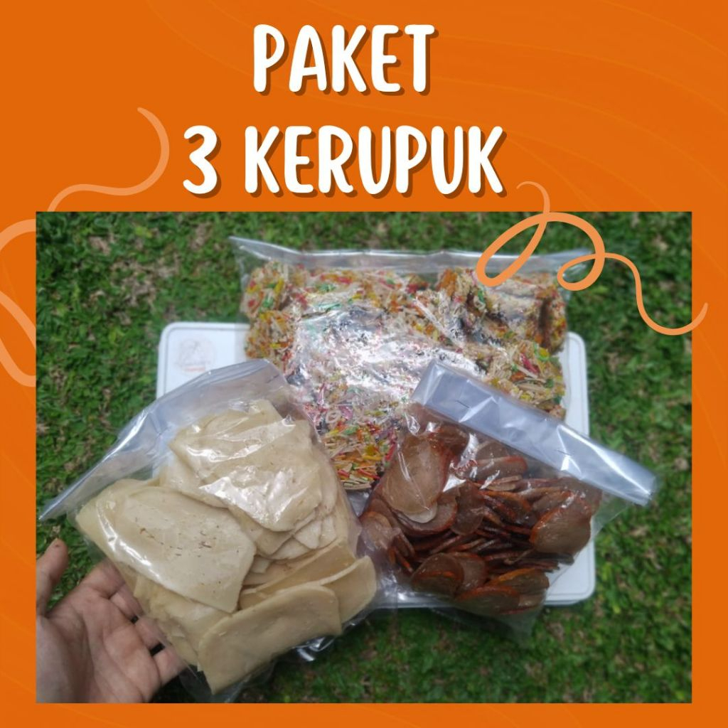 

PAKET KERUPUK HEMAT 3 isi KERUPUK UDANG, KERUPUK GRANDONG, KERUPUK TERASI