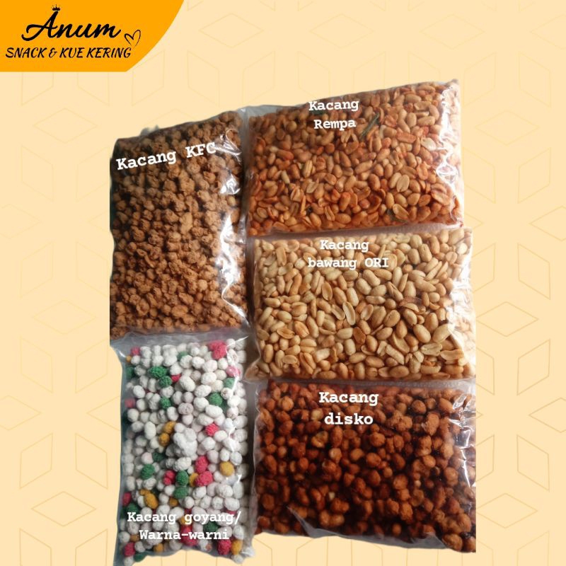 

Aneka Varian Kacang-Kacangan berbagai rasa
