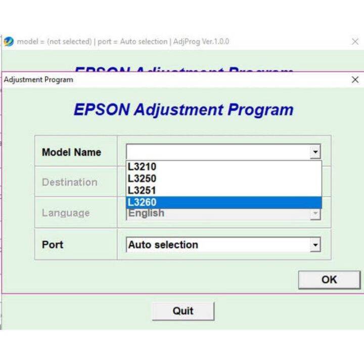 RESETTER Epson L3210-L1210-L3250-L3251-L3260-L5290 Unlimited Banyak PC
