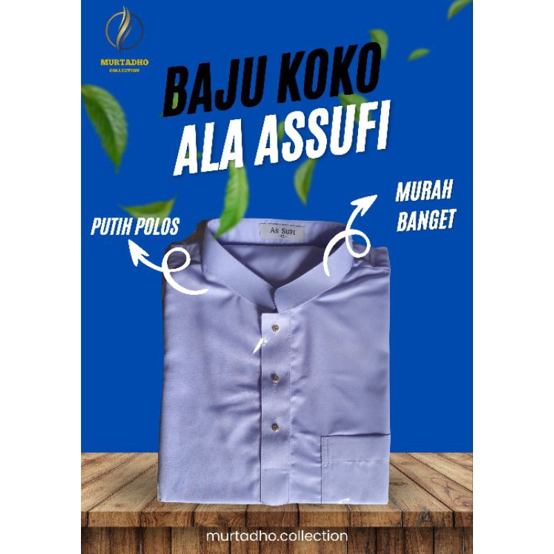 Baju Koko Ala Assufi/Takwa Assufi/Takwa Putih/Merk Assufi