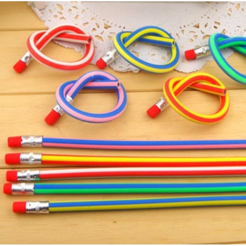 

-Homeshopnawal✨ Pensil Lentur Pensil Gulung Lentur Flexibel Pensil Sekolah Lentur Unik Lucu Alat Tulis Sekolah