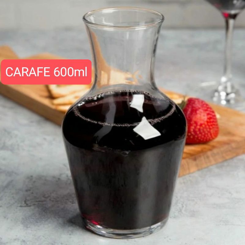 Gelas Carafe 600ml (set isi 1pcs) / Coffee Server/ Decanter Glass/ Gelas Vas Balon/ Carafe FNG Besar