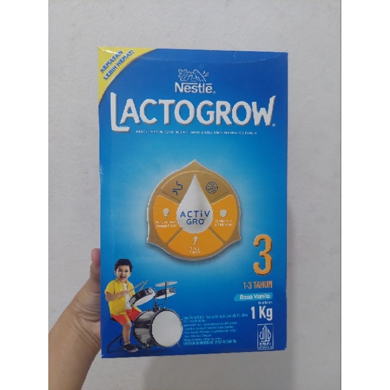 

Nestle Lactogrow Active Gro 1-3 Tahun Rasa Vanila 1kg