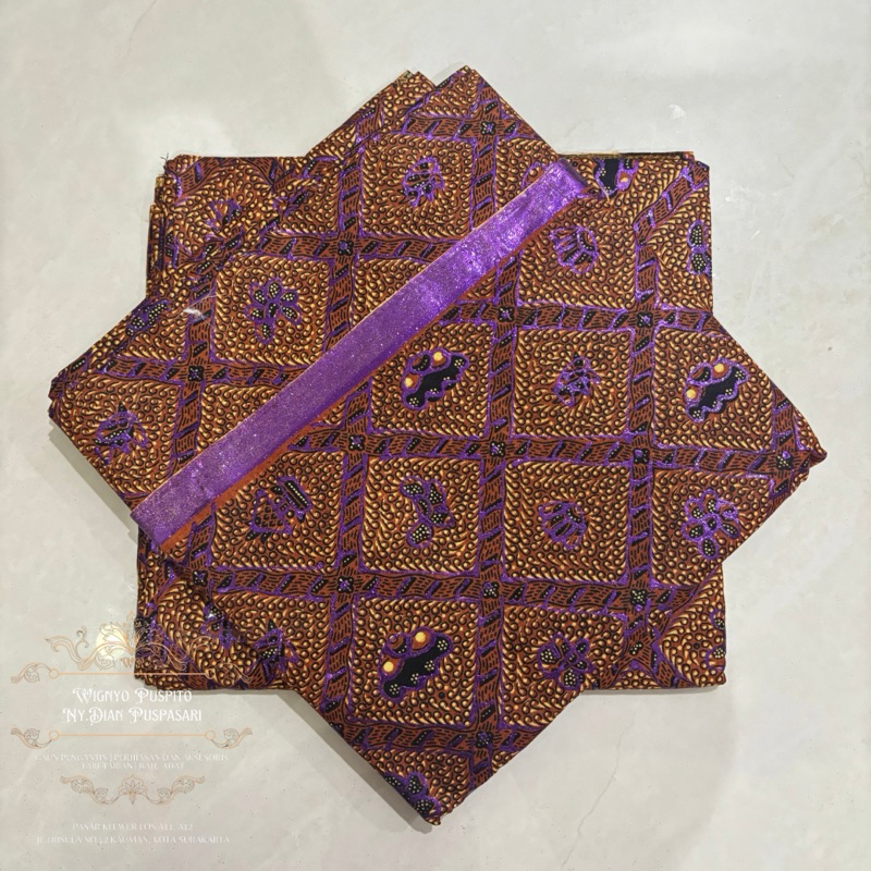 JARIK MANTEN JARIK PENGANTIN SET SEPASANG MOTIF SIDOMUKTI PRODO UNGU