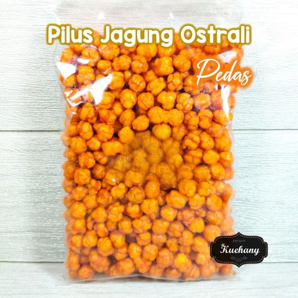 

PILUS JAGUNG 250GR / PILUS AUSTRALI pedes / PILUS AUSTRALIA pedas / PILUS JAGUNG PEDES DAUN JERUK / PILUS JAGUNG KILOAN