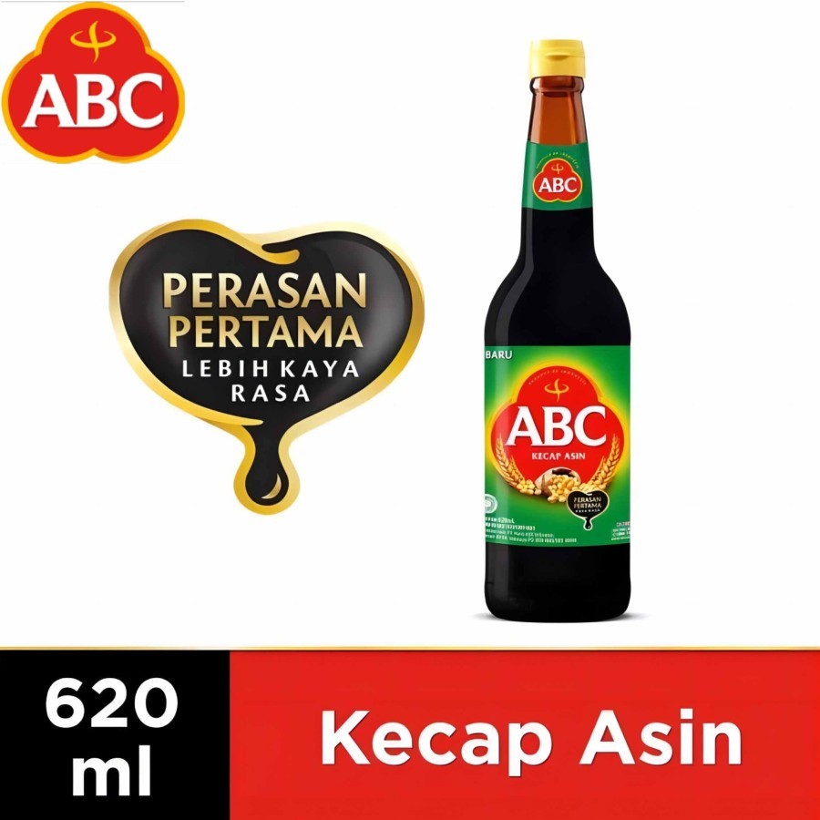 

ABC Kecap Asin Kemasan Botol 620 ML Halal Bonus Bubble Dus