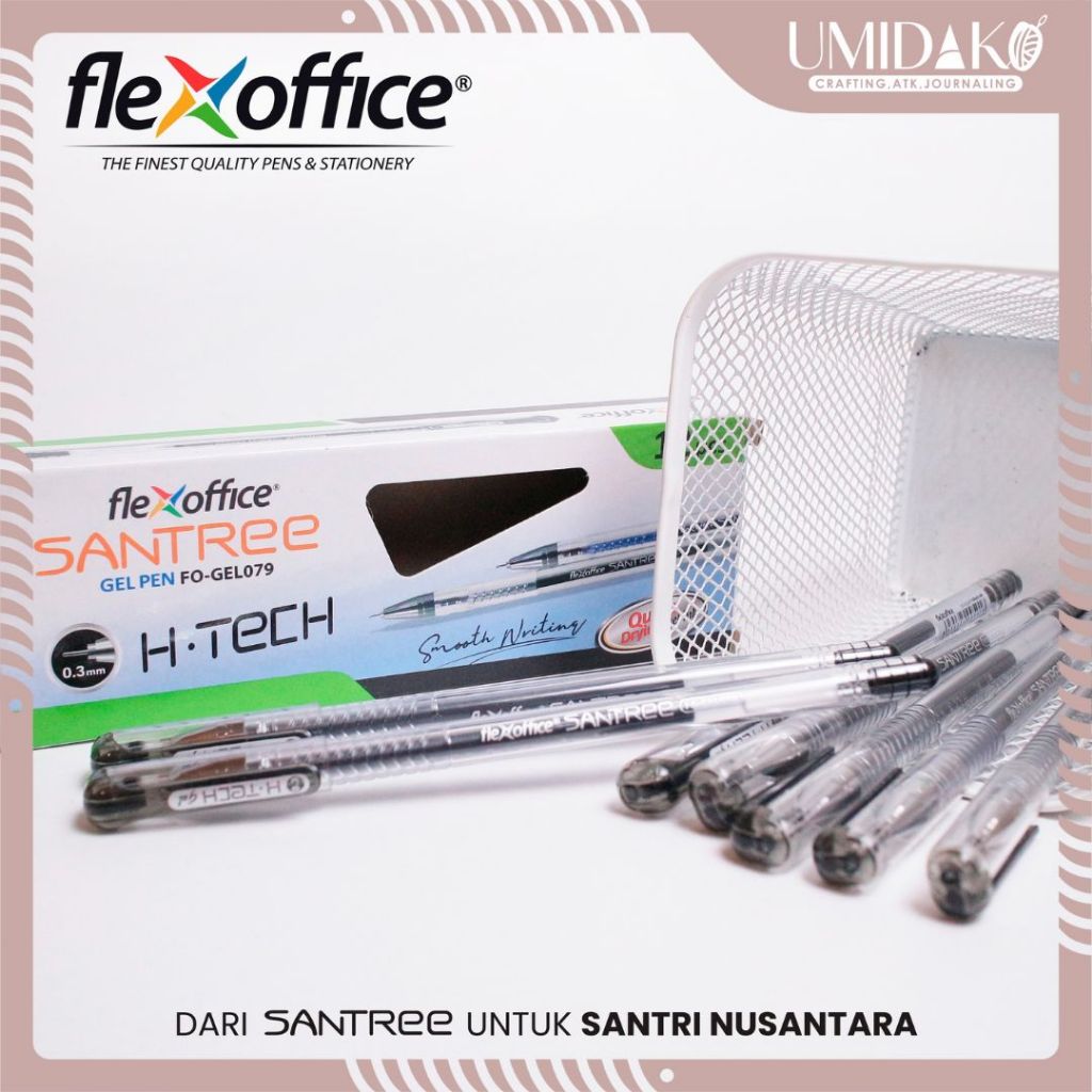 

BOLPEN GEL H-TEC FLEXOFFICE FO-GEL 079 SANTREE 0.3 MM - 1 LUSIN /12 PCS