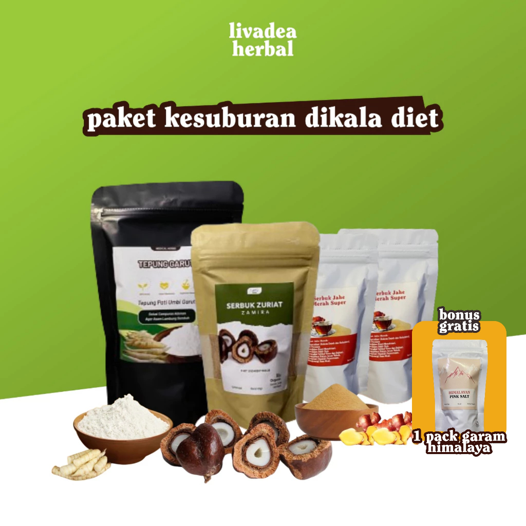 Paket Sehat Diet Serbuk Zuriat Zamira Pati garut Serbuk Bubuk Jahe - Promil Sahabat Garis Dua Penyub