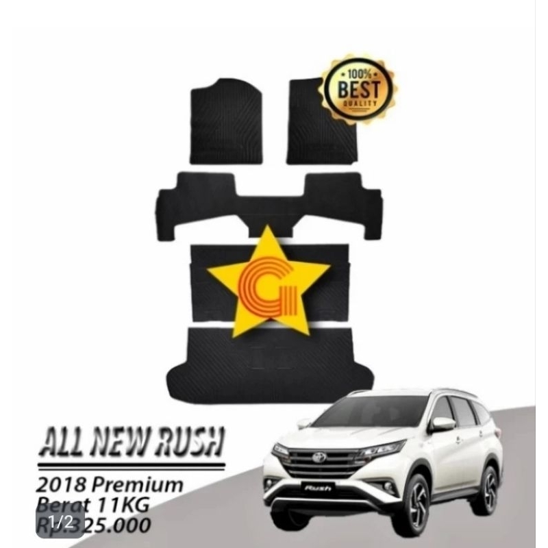 karpet karet mobil Toyota rush /Daihatsu Terios 2018-2021 premium