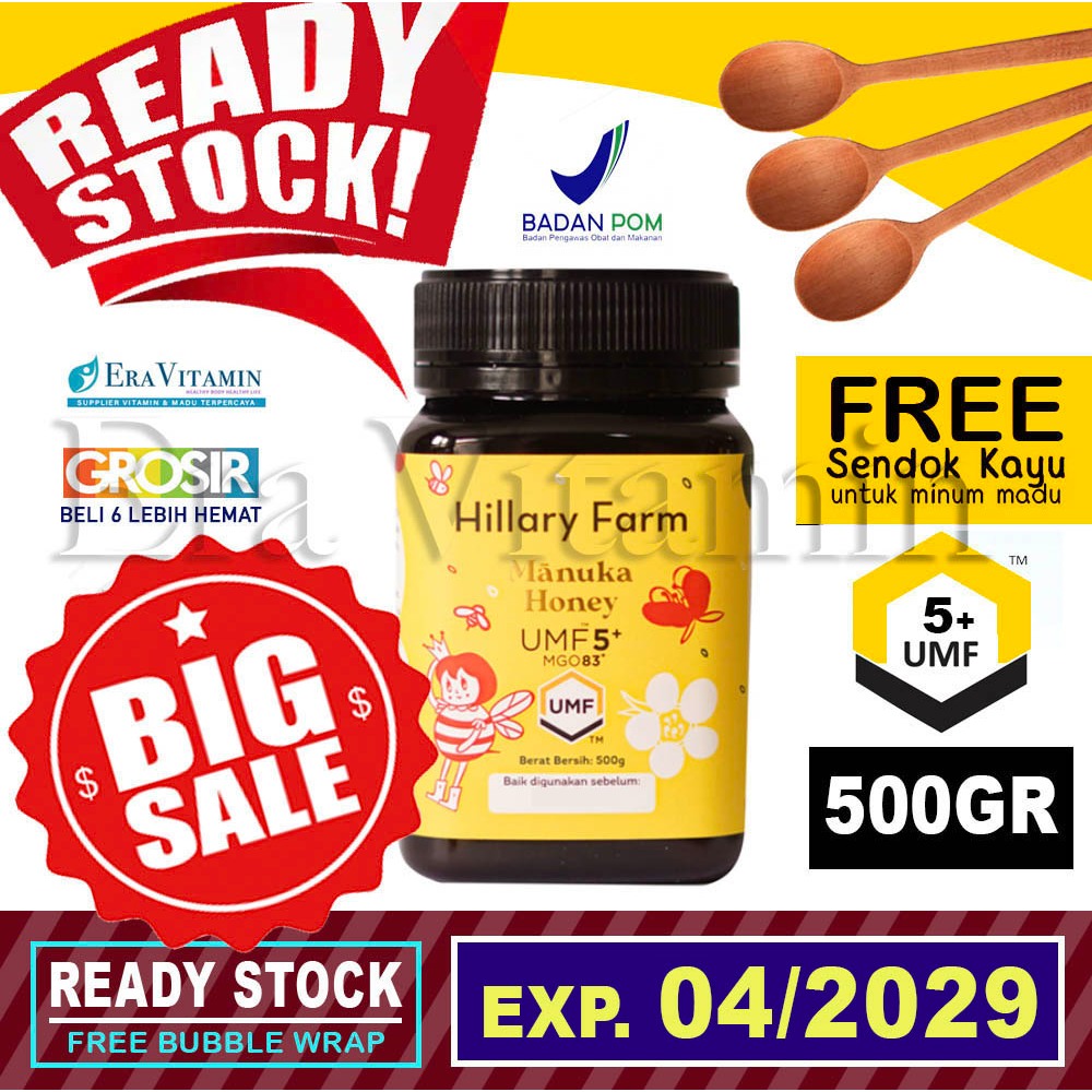 

Hillary Farm UMF 5+ Manuka Honey - madu manuka anak Pure New Zealand