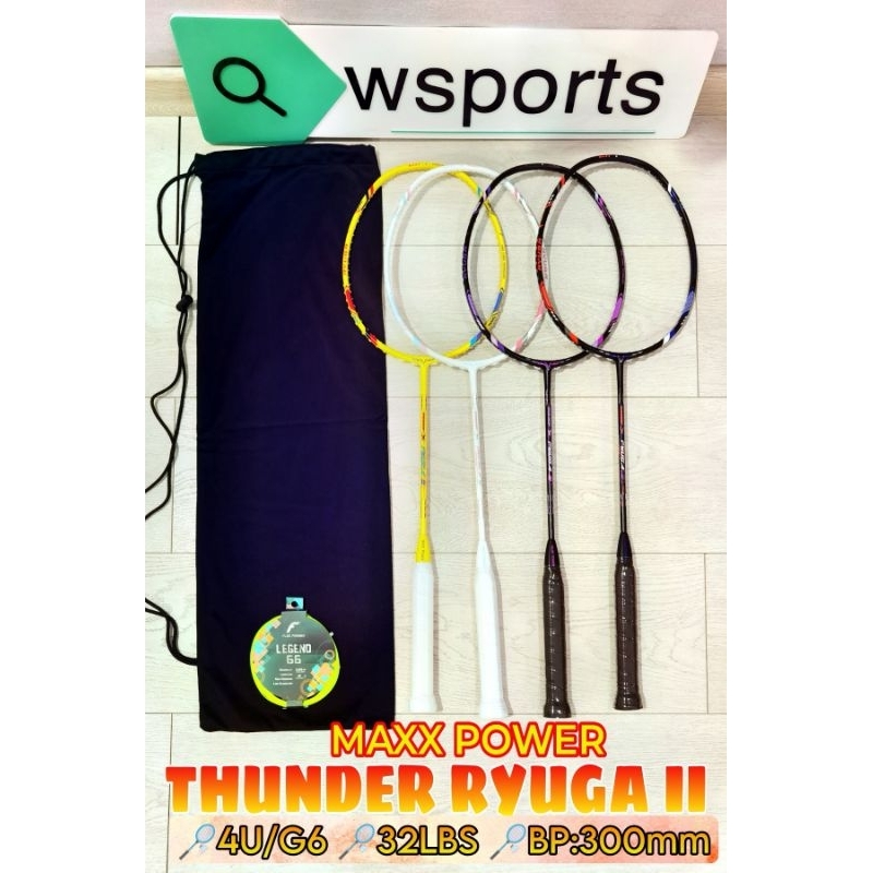 Raket Badminton Max Power THUNDER RYUGA II 32LBS Original
