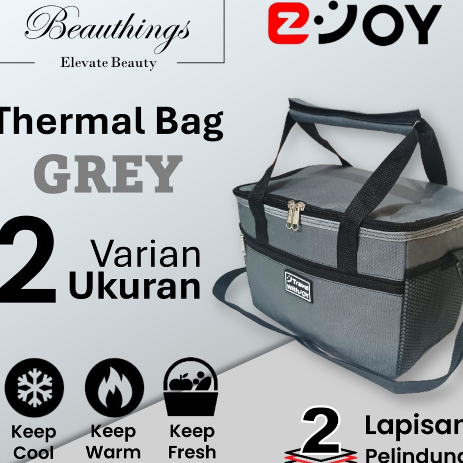 Super Bonus  Tas Termal AbuAbu Penyimpan Susu dan Makanan Bayi  Tas Pendingin Botol Susu  Tas Perlen