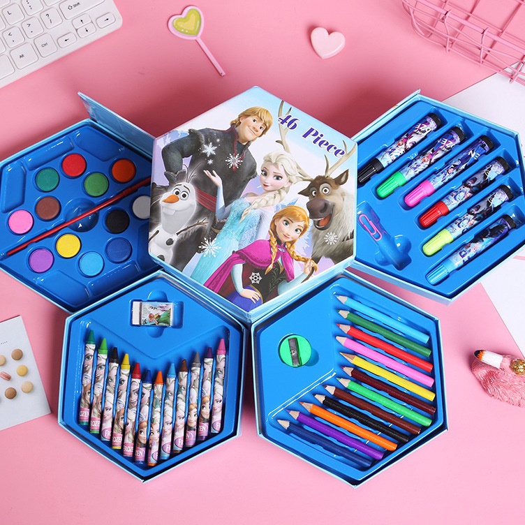 

Top Rating LOGU Alat mewarnai 46 pcs set Pensil warna set hexagon Colouring pencil set kartun anak