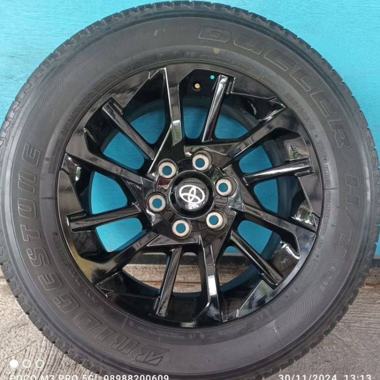 velg fortuner GR black r18 pcd 6x139 +ban