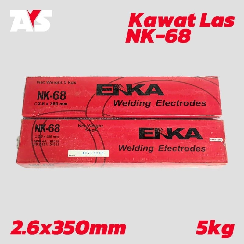 Kawat Las Listrik ENKA NK-68 2.6×350mm kemasan (5kg) Kawat Las Besi