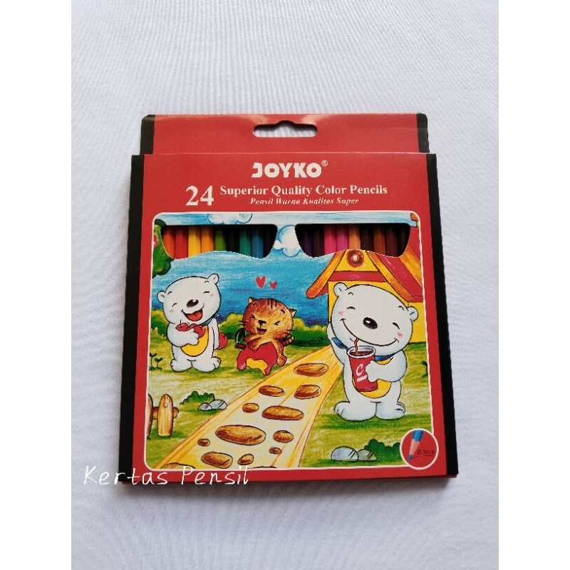 

Pensil Warna Kualitas Super / Pensil Mewarnai Joyko / Colour Pencils / 1 Pack Isi 24pcs - CP-24PB Joyko