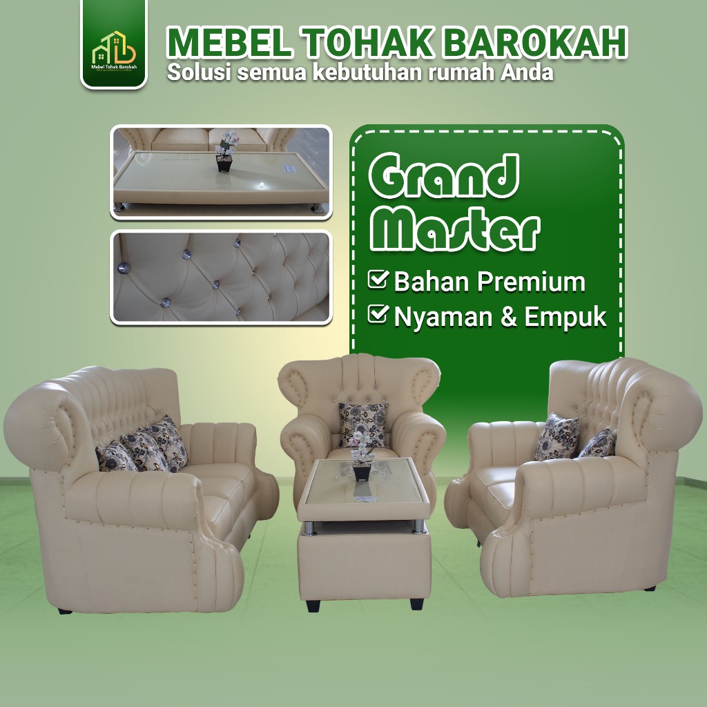 Kursi Sofa mewah Grand Master warna putih mewah