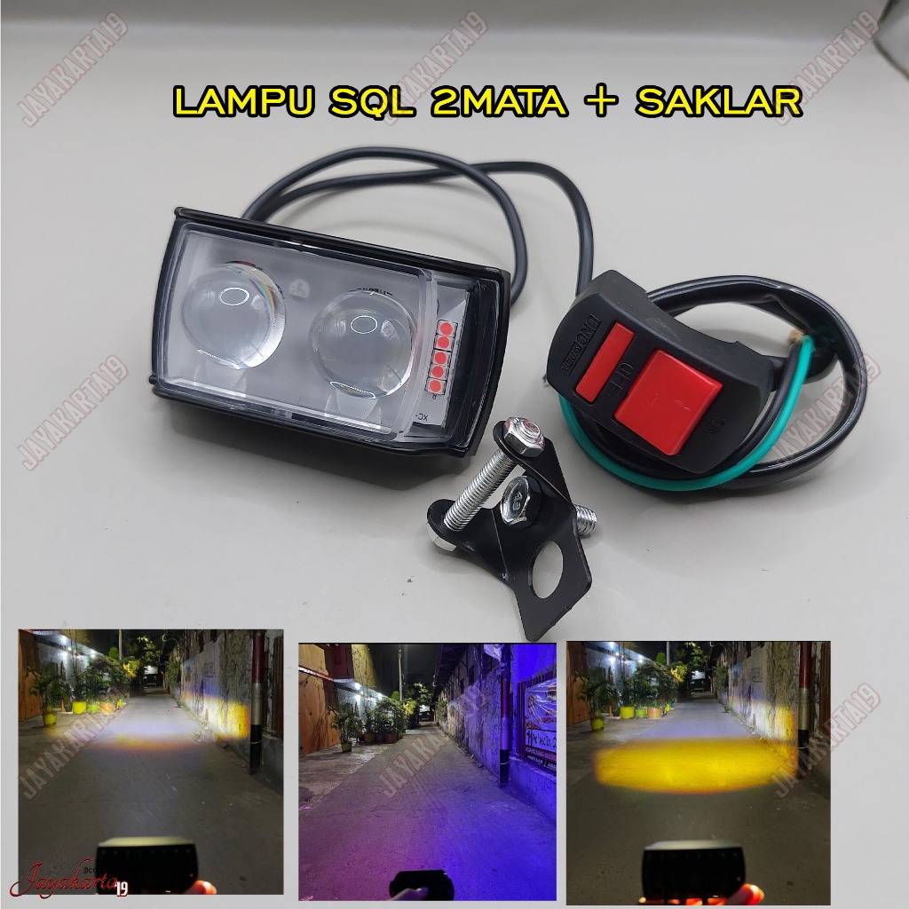 Lampu Tembak Sorot LED Laser 2 Mata/Lampu Sorot Led/Lampu Tembak SQL 2 Mata Polos Super Terang/Lampu