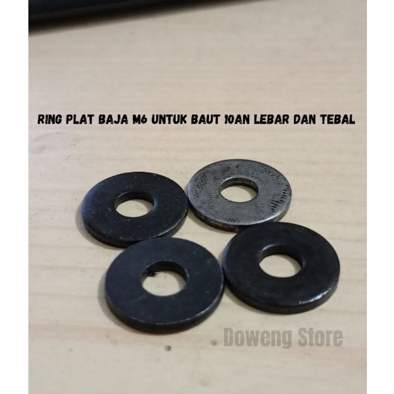 Ring plat baja 6mm kunci 10/ ringplat baja m6 / ring plat baja M6 lebar / ring plat m6 baja Ring pla