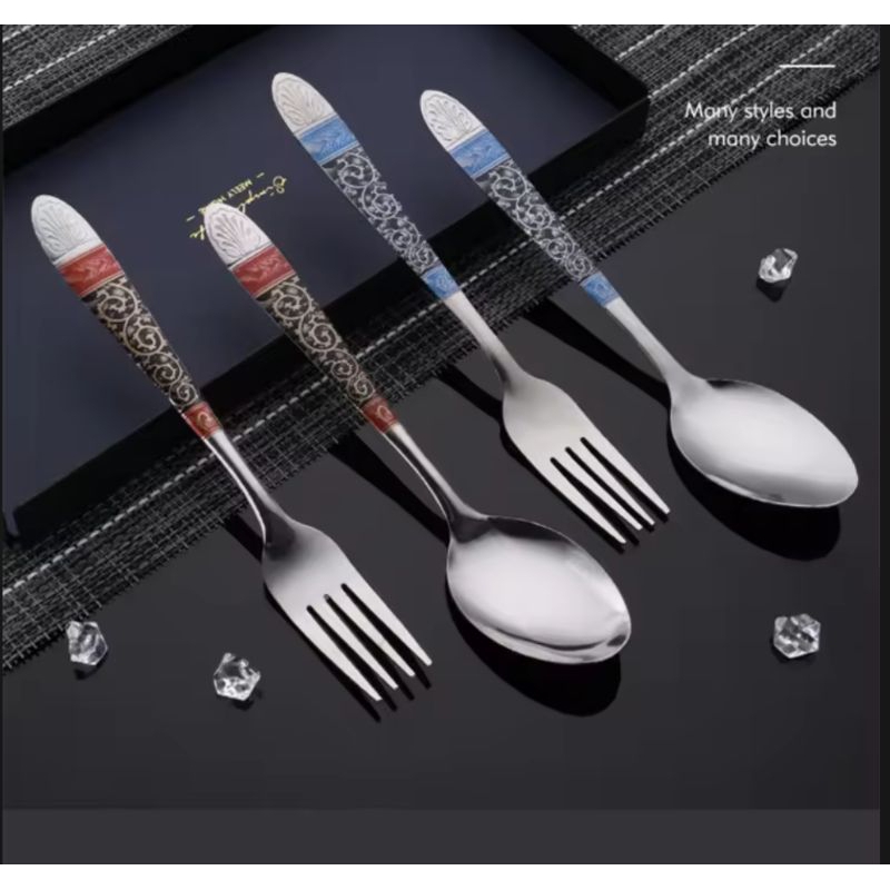 Sendok Batik | Garpu Batik | Sendok Motif Batik | Garpu Motif Batik | Sendok Garpu Stainless | Sendo