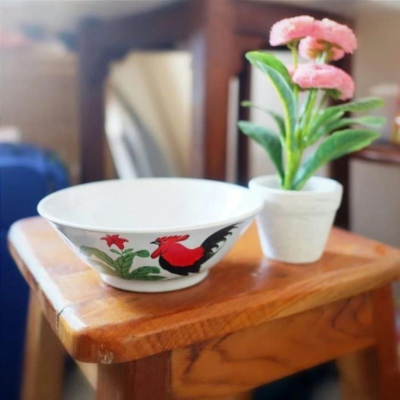 MANGKOK KERAMIK AYAM JAGO / MANGKOK MIE AYAM / MANGKOK BAKSO