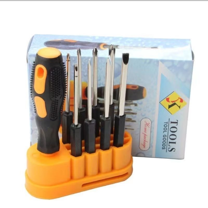 OBENG DREI SERBAGUNA SET 8 IN 1 SCREWDRIVER  PLUS MINUS OVAL MULTIGUNA LAPTOP HP KUNCI