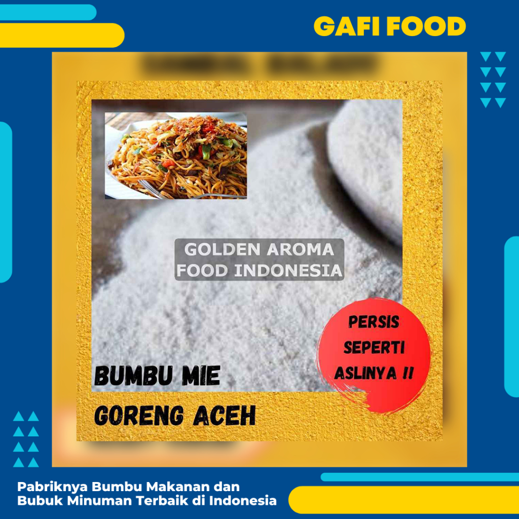 

BUMBU TABUR MIE GORENG ACEH INSTANT 1 KG FOOD GRADE 1Kg Bubuk Bumbu Snack Cilor Papeda Mie Lidi