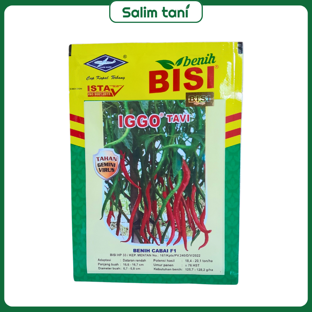 Benih Bibit Cabe Cabai Keriting F1 IGGO TAVI 10 gram Cap Kapal Terbang