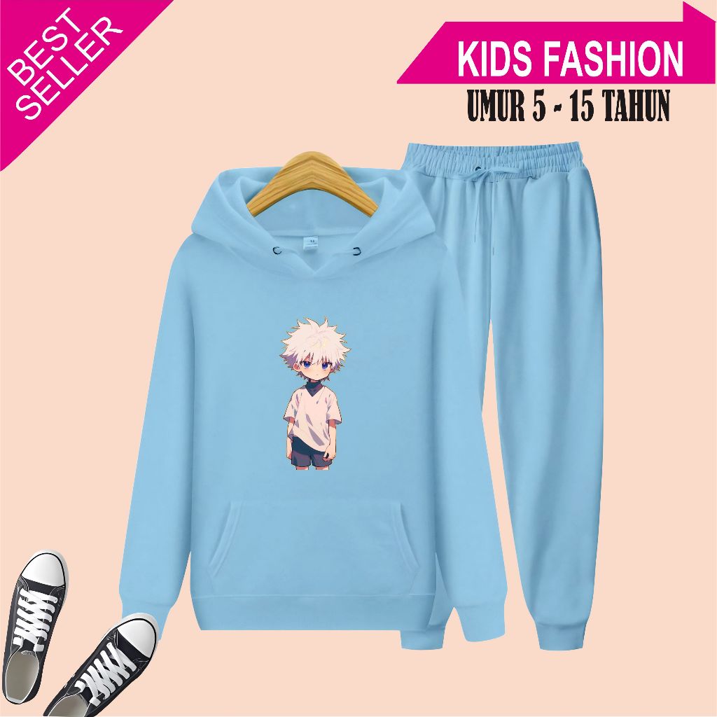 MCL - Setelan Sweater Hoodie Anak Killua