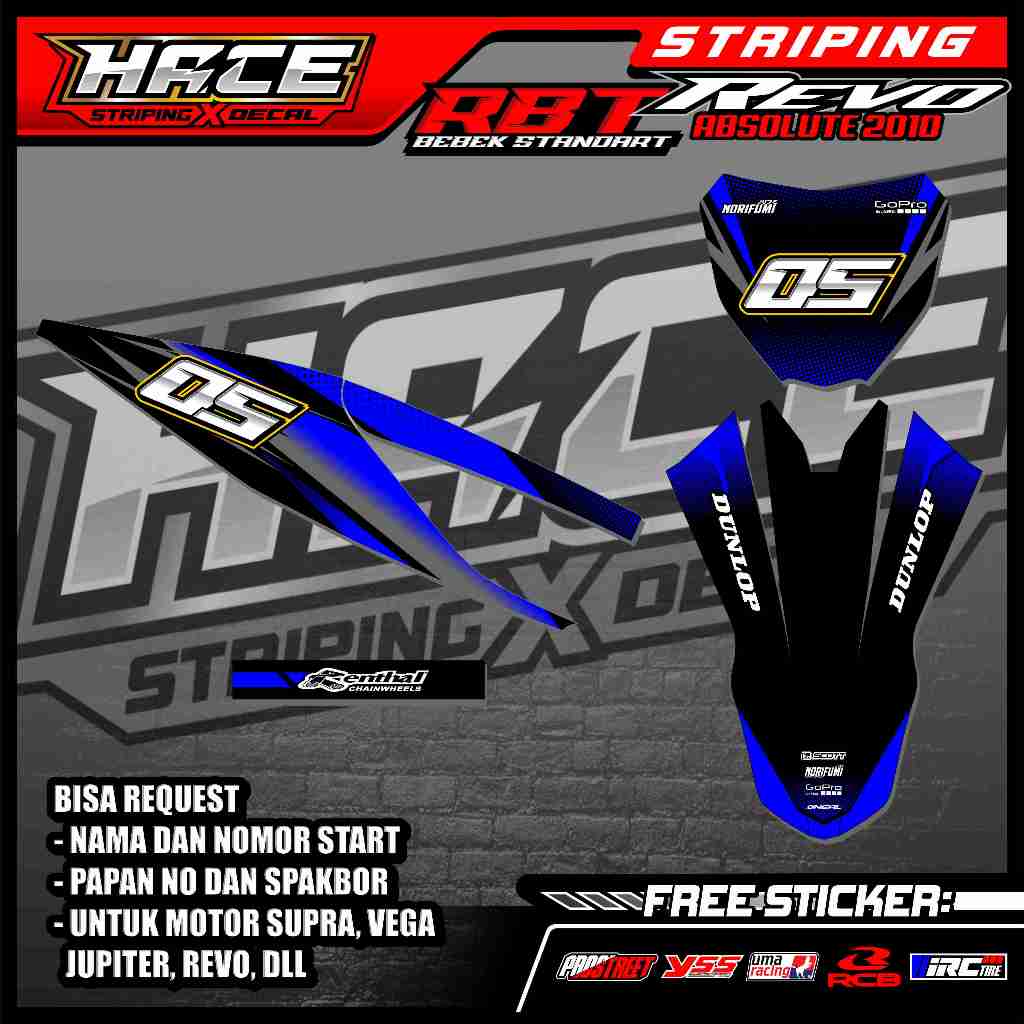 791 STRIPING STICKER RBT REVO ABSOLUTE - STRIPING STICKER RBT REVO ABSOLUTE SIMPLE KEREN