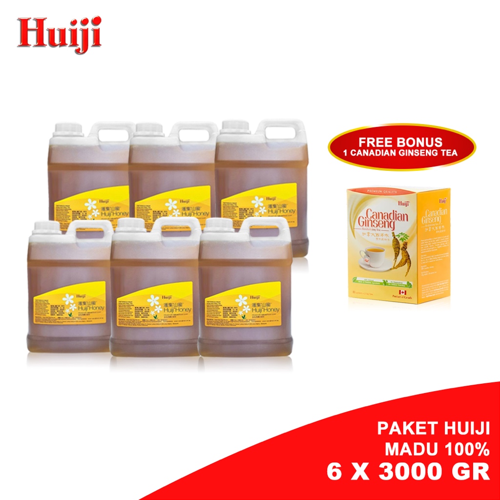 

Huiji Honey 3 Kg Madu Asli Premium (Isi 6) Free 1 Ginseng Tea