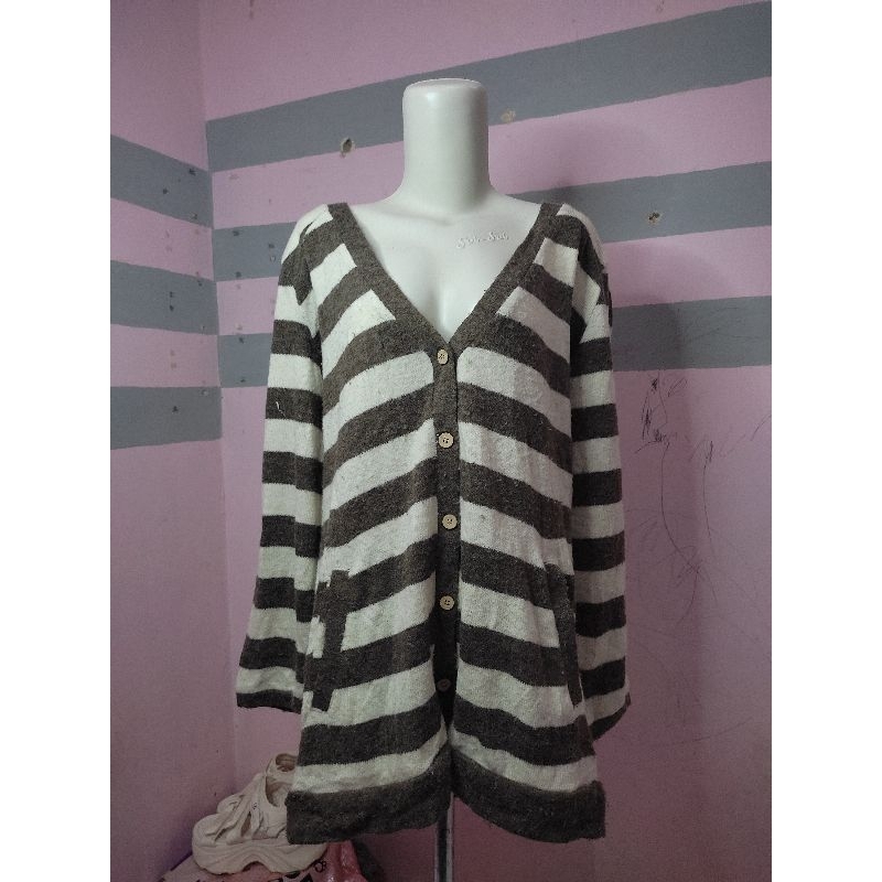 Baju hangat / kemeja sweater rajut prelov / baju luaran oversize 120
