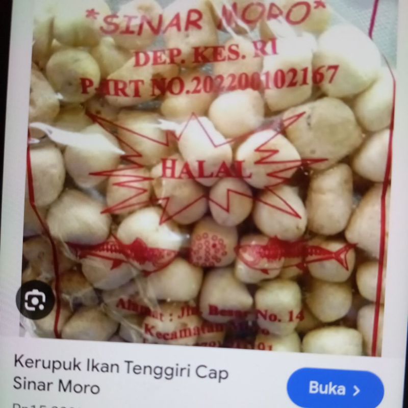

kerupuk ikan tengiri cap sinar moro