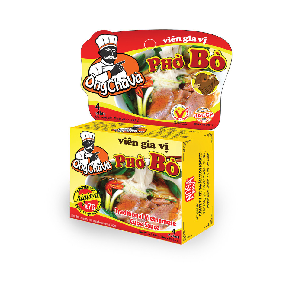 

OngChaVa Pho Bo Beef Soup Seasoning Cube Bumbu Kaldu Kuah Sapi Pho Vietnam