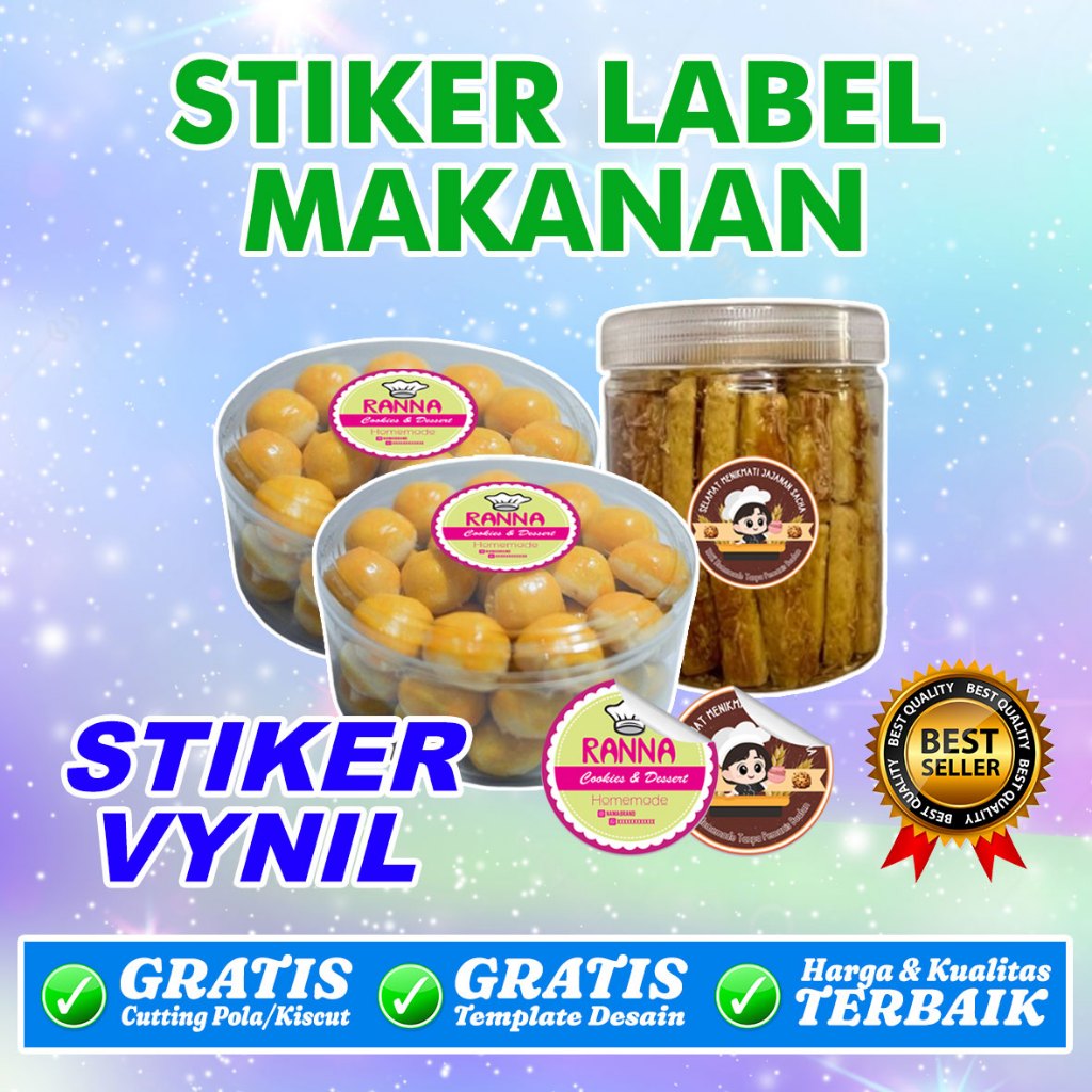 

Cetak Stiker Vynil / Stiker Label Kemasan / Makananan