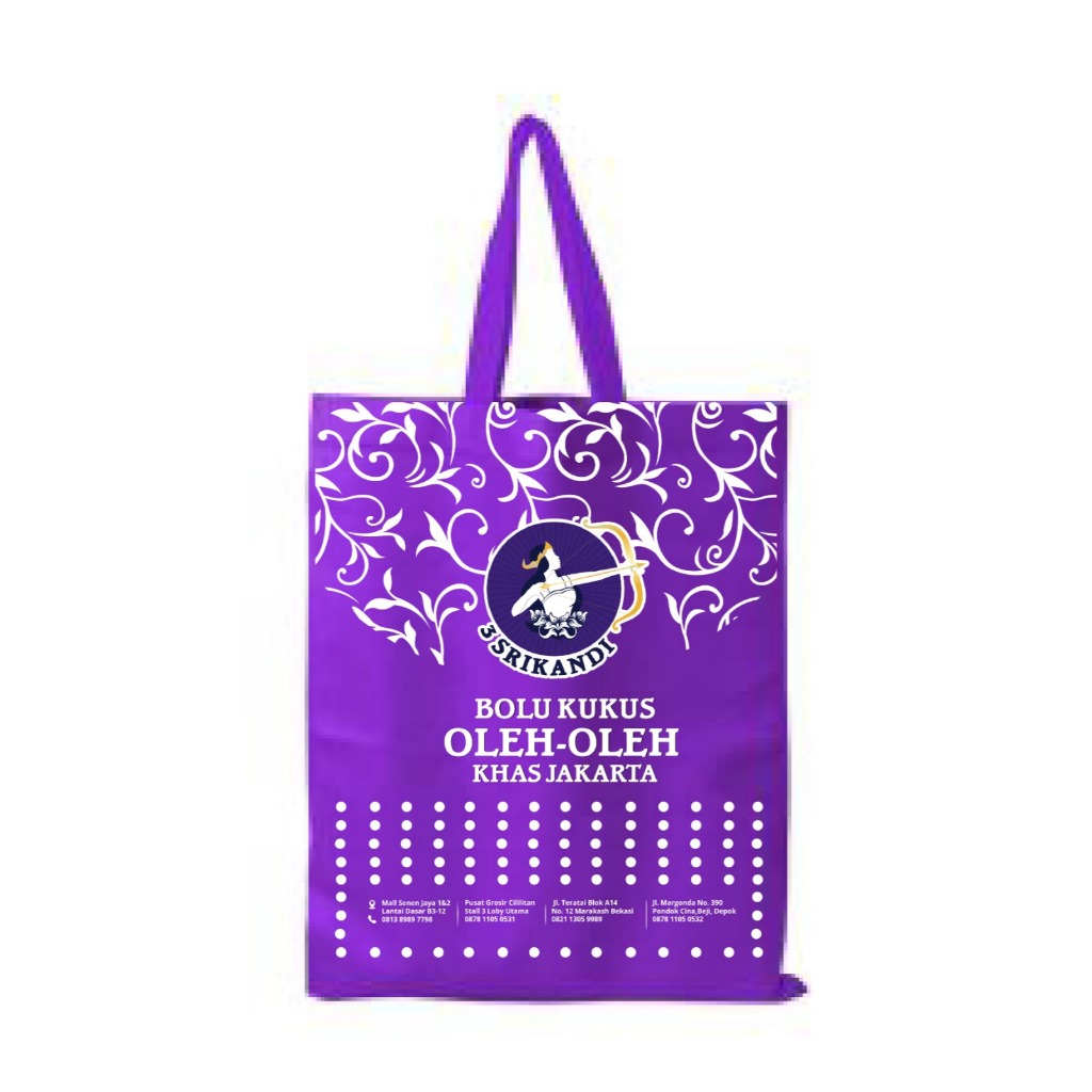 

Tote Bag | Plastik 3 Srikandi Bolu Kukus Oleh-Oleh Khas Jakarta
