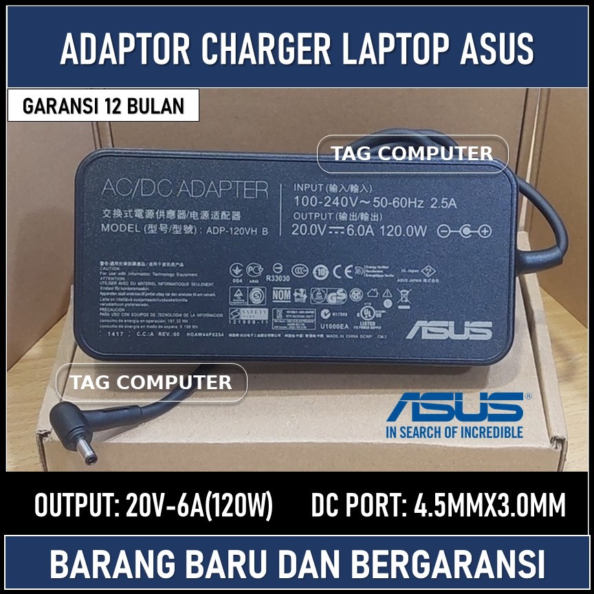 ADAPTOR CHARGER ASUS VIVOBOOK PRO 14X OLED M7400Q M7400 20V-6A