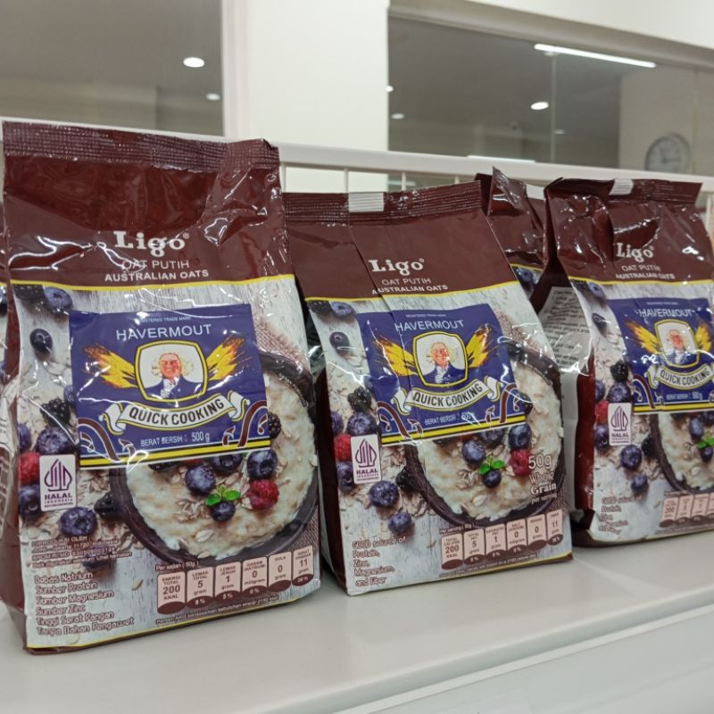 

Ligo Oat Putih Australian Oats Havermout Whole Grain 500g Sarapan Sehat Berserat