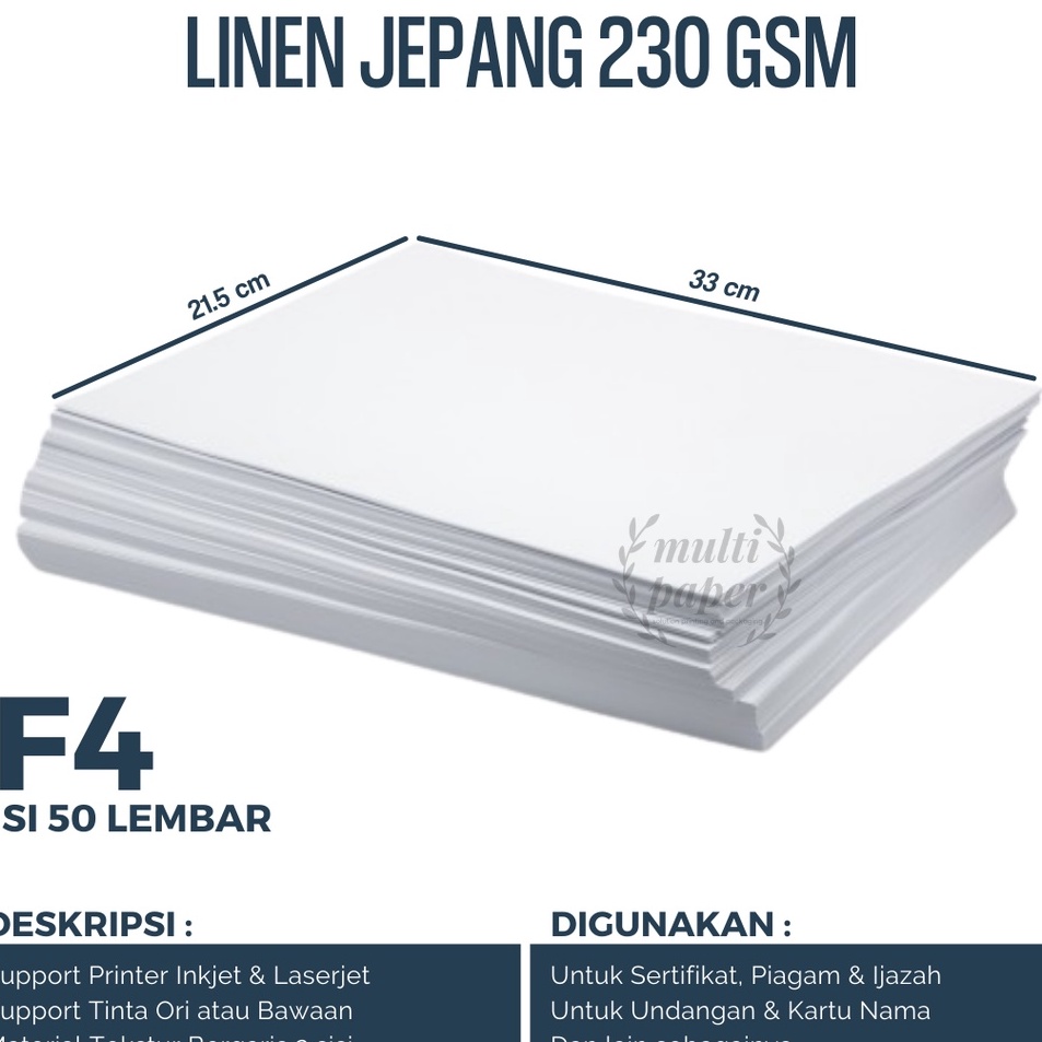 

KODE PRODUK RYCJL7474 Kertas Sertifikat F4 Linen isi 5 lembar Kertas Piagam Linen F4