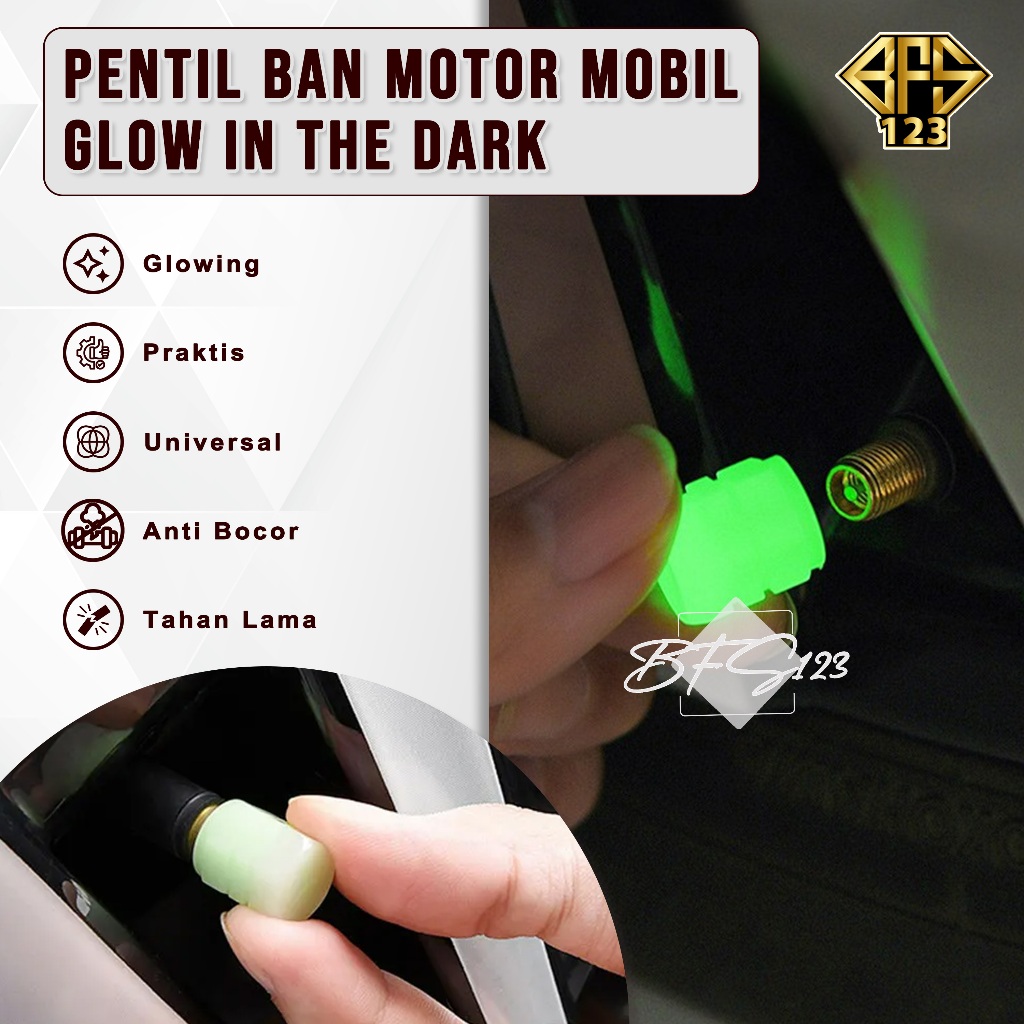 Pentil Ban Motor Mobil Glow In The Dark