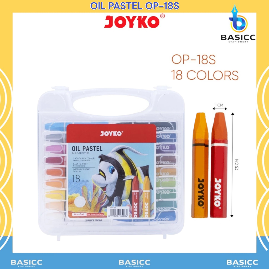 

Joyko Crayon Oil Pastel Krayon Minyak OP-18S | @1Set