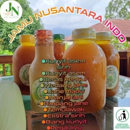 

JAMU (1 LITER) KUNYIT ASEM/BERAS KENCUR/MANJAKANI/WEDANG JAHE/JAHE MADU,TEMU LAWAK/BIANG KUNYIT/RIMPANG JAHE/EKSTRA SIRIH/PEGAL LINU